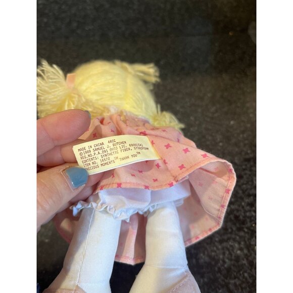 Vtg "Thank You" Doll Precious Moments by Applause 1989 Samuel J Butcher Doll 12" - Picture 9 of 10